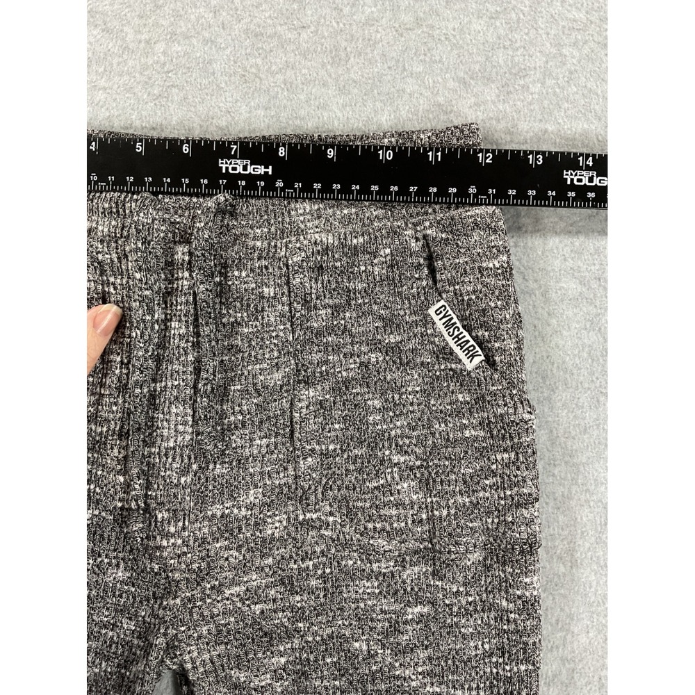Gymshark Womens Small Charcoal Marl Ribbed Knit Lounge Joggers Gray 2659 - Picture 5 of 7